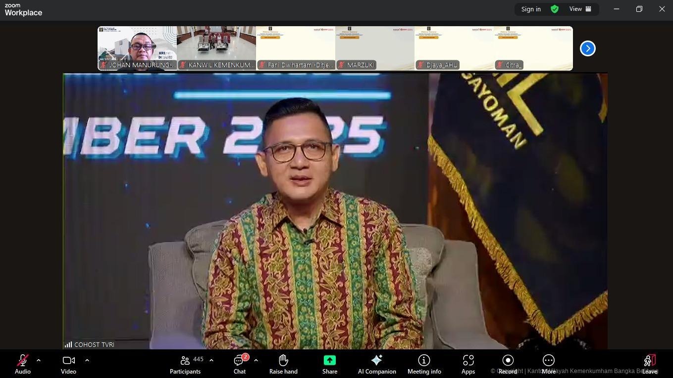 Kanwil Kemenkum Babel Ikuti FGD Nasional Pembinaan Perancang dengan Fokus Pembaruan KUHP