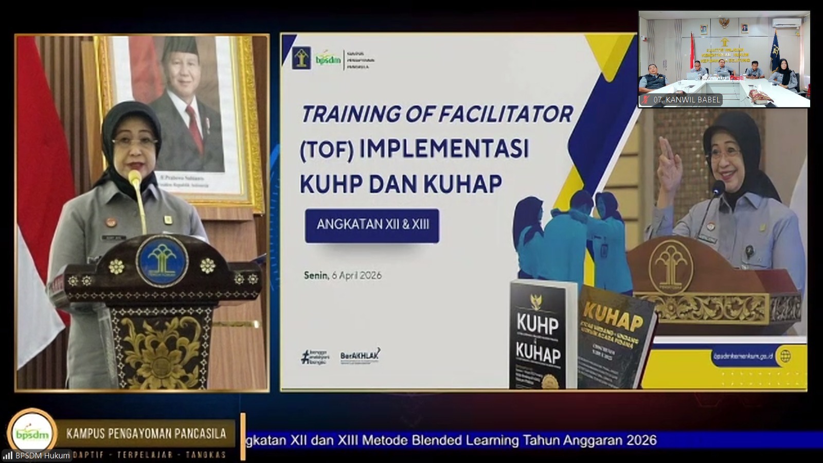 Kanwil Kemenkum Babel Ikuti Training of Facilitator Implementasi KUHP dan KUHAP Tahun 2026