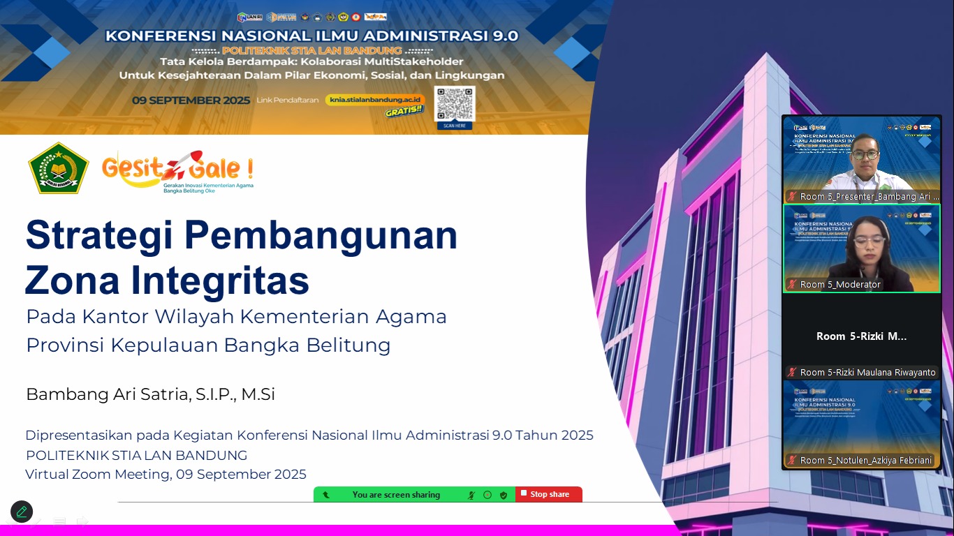 ASN Kemenag Babel Presentasi Strategi Pembangunan Zona Integritas di KNIA 2025