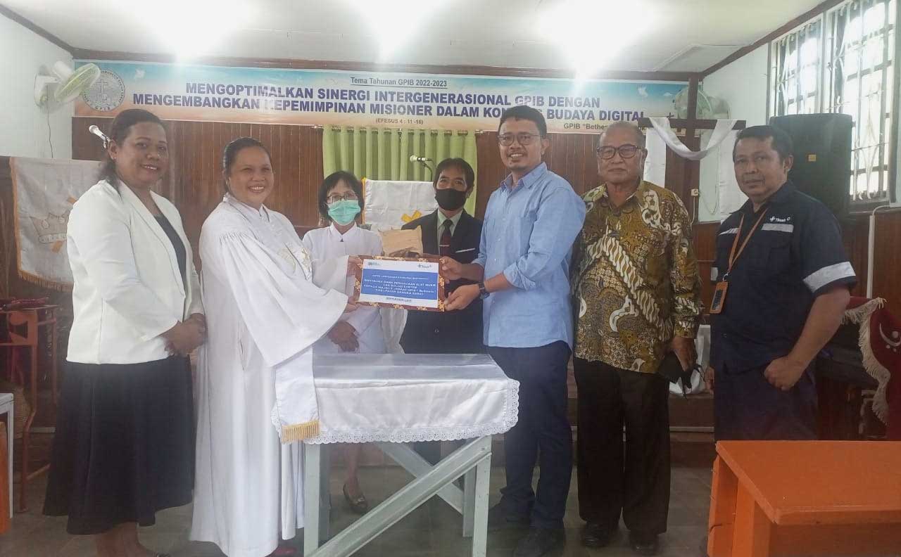 Momentum Kenaikan Isa Al Masih, PT Timah Tbk Serahkan Bantuan Sarana Ibadah ke Gereja Bathesda Muntok