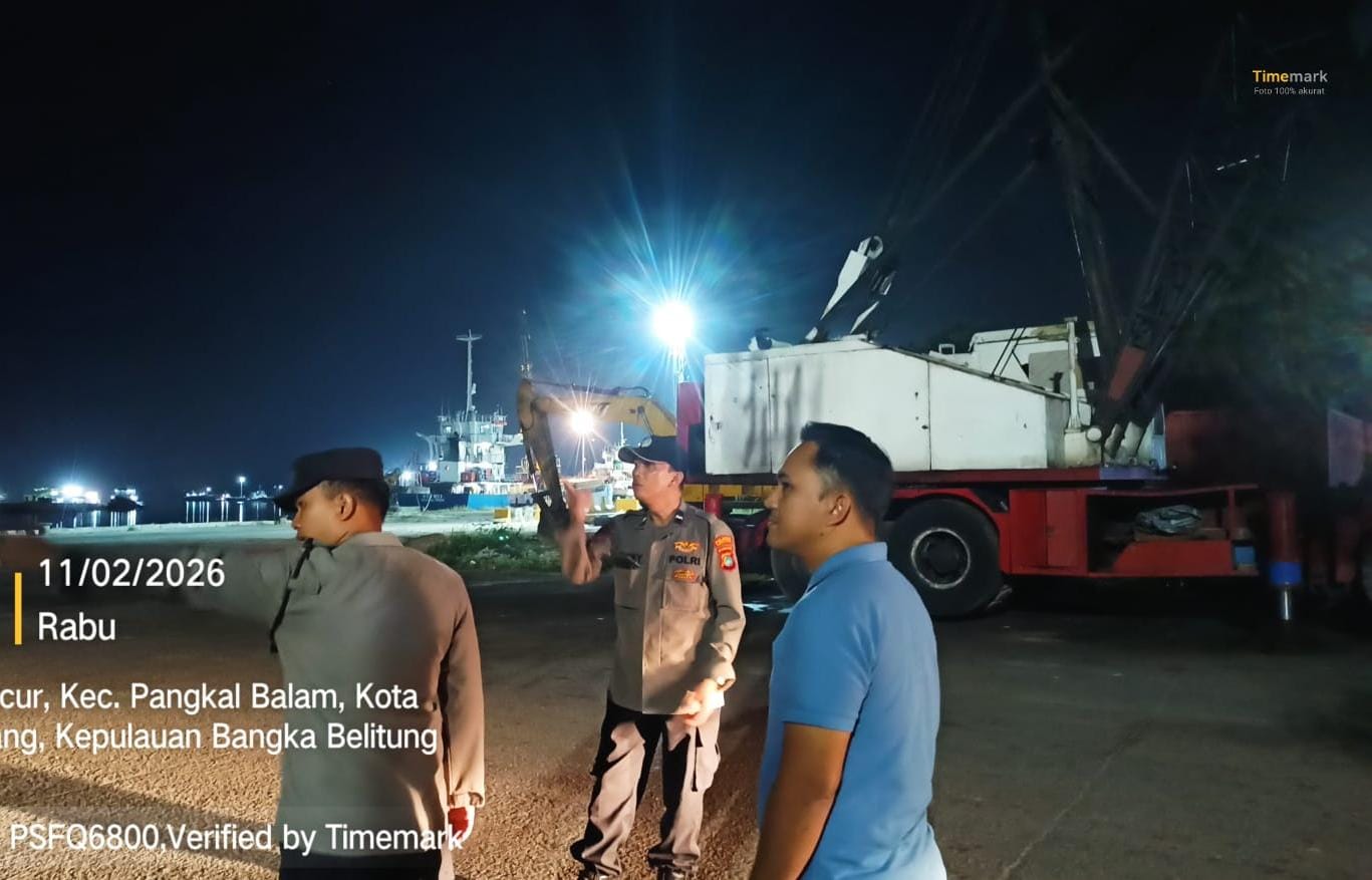 Patroli KRYD Dini Hari, Polsekwas Pelabuhan Pangkalbalam Pastikan Situasi Aman Terkendali