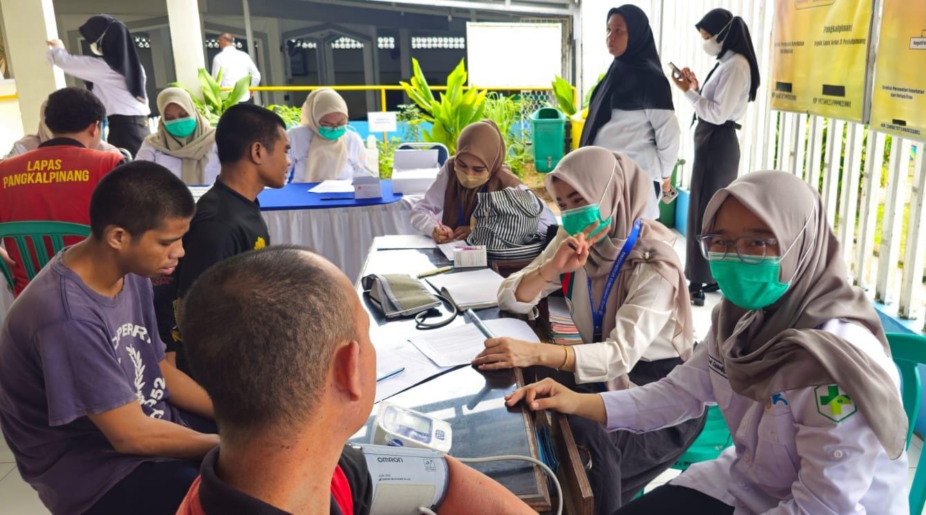 Lapas Pangkalpinang dan Puskesmas Gerunggang Hadirkan CKG sebagai Kado Kesehatan
