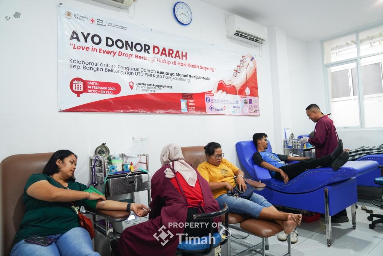 PT Timah Tbk Dukung Donor Darah Kagama Babel, Bantu Jaga Stok Darah Jelang Ramadan