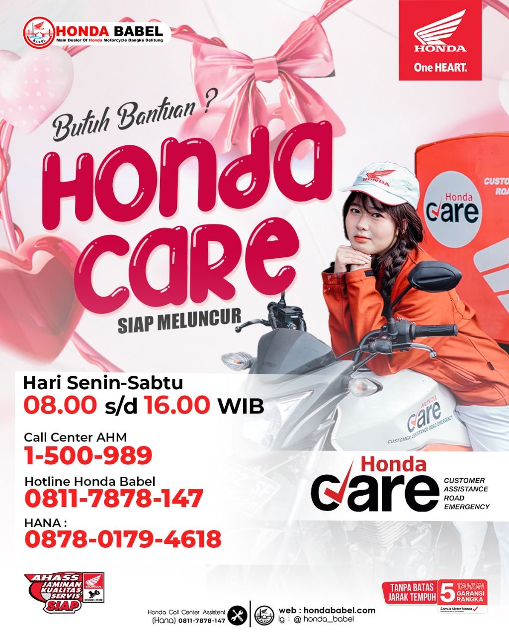 Punya Kendala Saat Dalam Perjalanan? Tenang, Honda Babel Miliki Layanan Honda Care Loh!