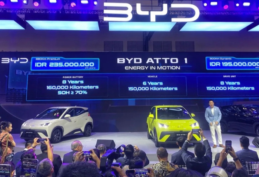 Dijual 190 Jutaan di Indonesia, Begini Spesifikasi Lengkap Mobil Listrik BYD Atto 1