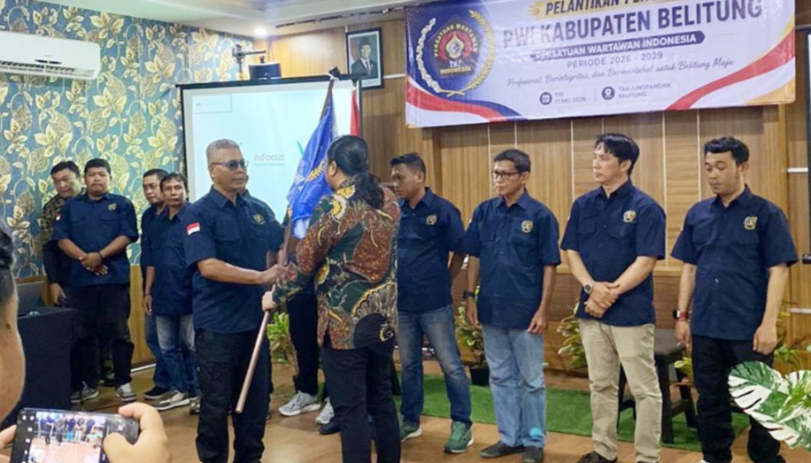 Ali Hasmara Resmi Jabat Ketua PWI Belitung, Gantikan Bastiar Riyanto
