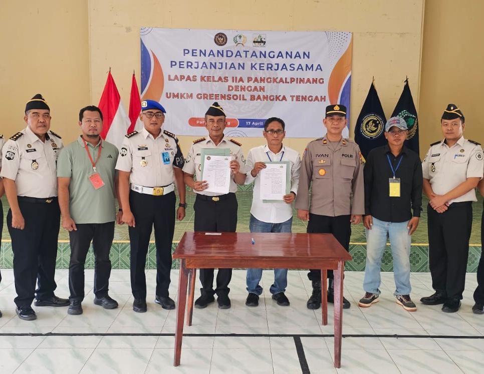 Gandeng Green Soil, Kompos Buatan Lapas Pangkalpinang Siap Bersaing di Pasar