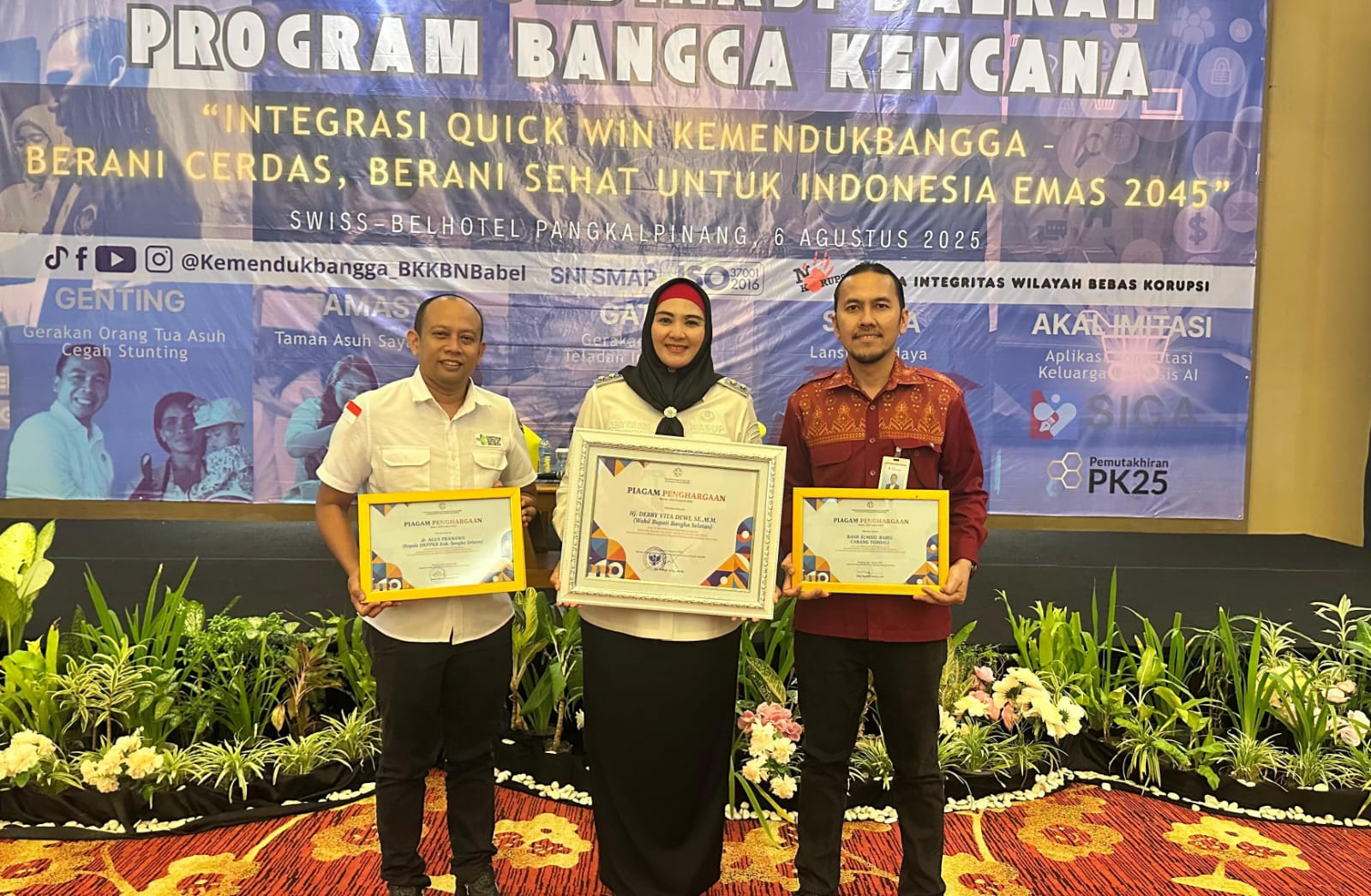 Pemkab Basel Raih Penghargaan dari Menteri Kependudukan dan Pembangunan Keluarga/BKKBN, Atas Program Genting 