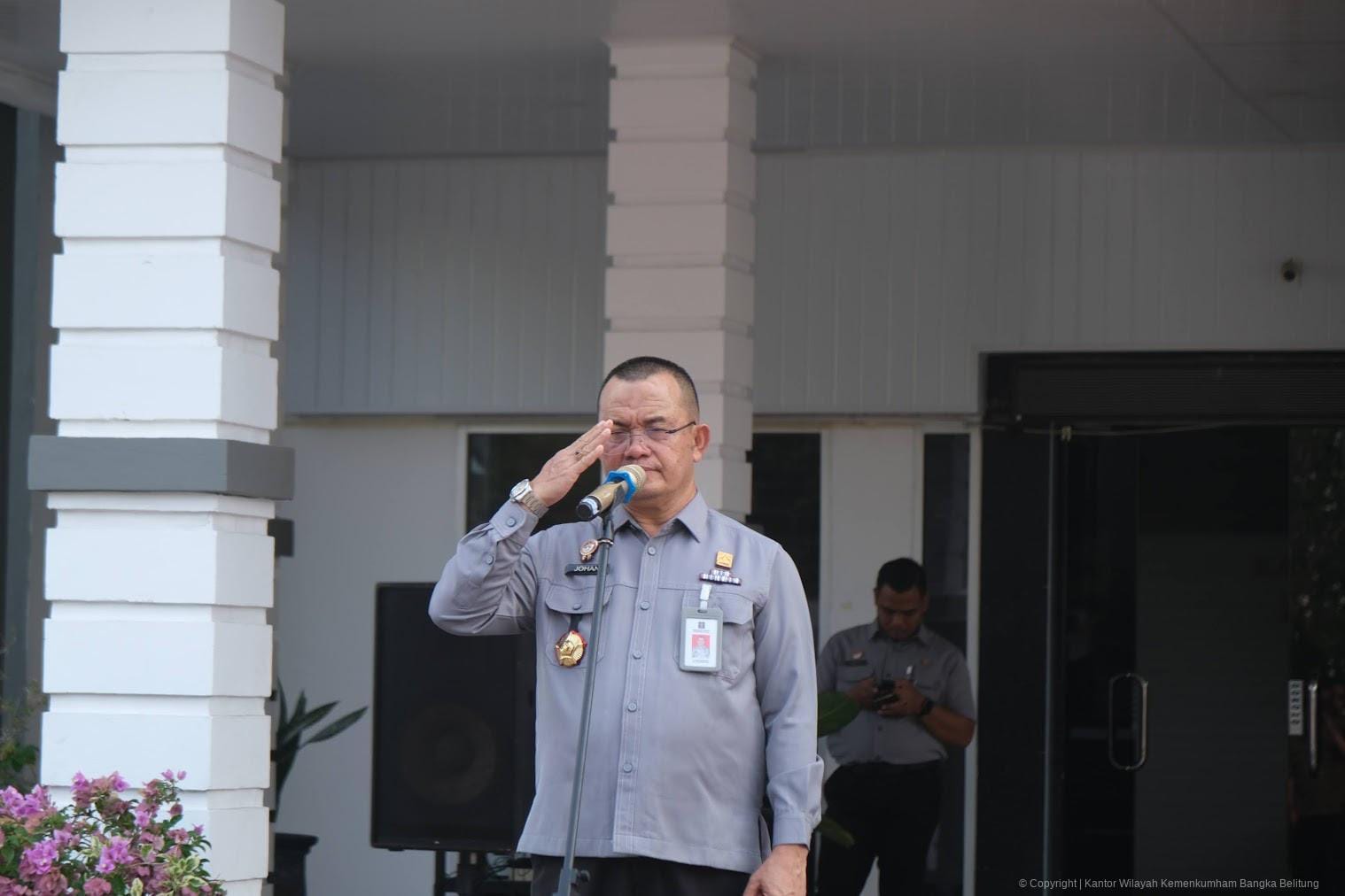 Kanwil Kemenkum Babel Gelar Apel Pagi, Kakanwil Tekankan Integritas dan Pelayanan Prima