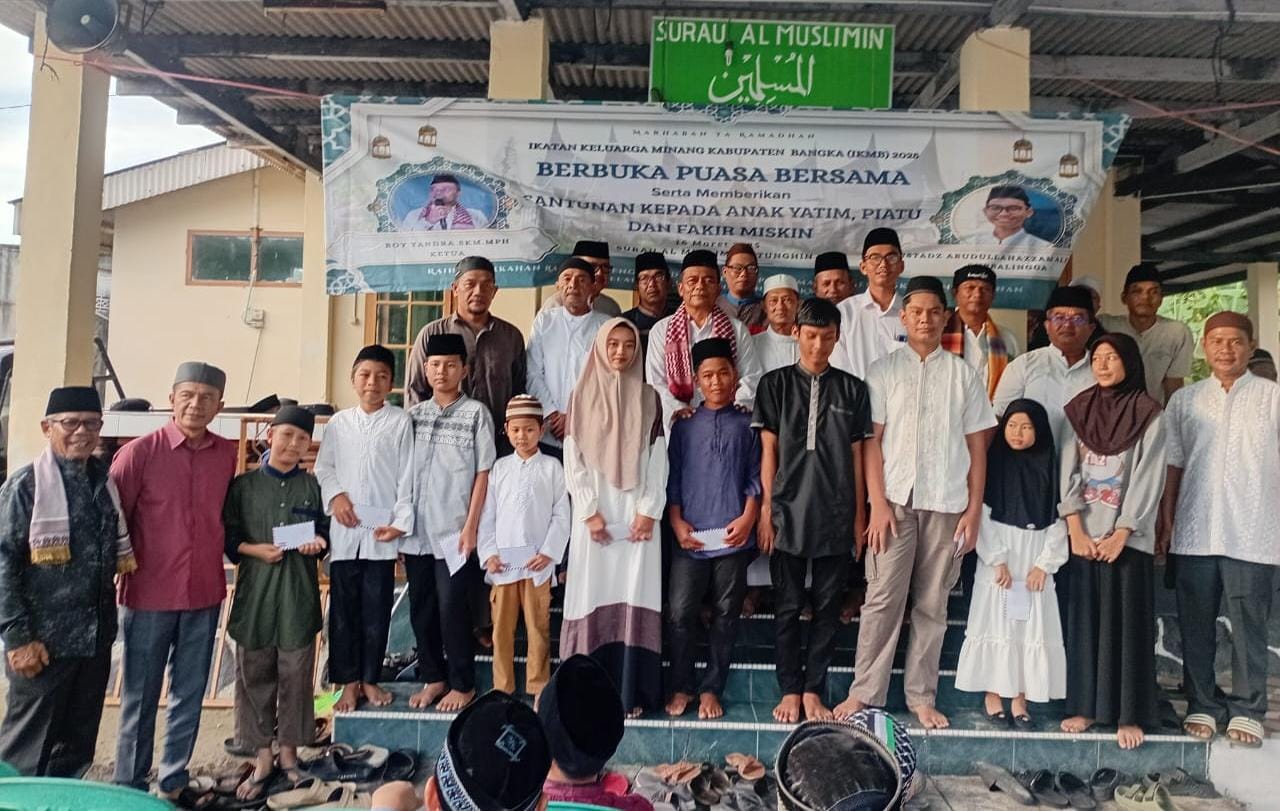 Buka Puasa Warga Minang Kabupaten Bangka Berbagi dengan Ratusan Anak Yatim dan Duafa 