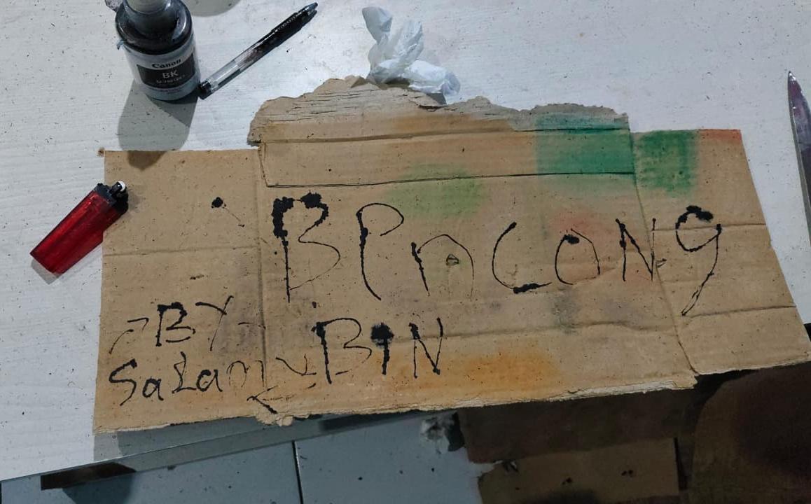 Kantor PWI Babel Dirusak OTD, Ada Tulisan Tantangan 