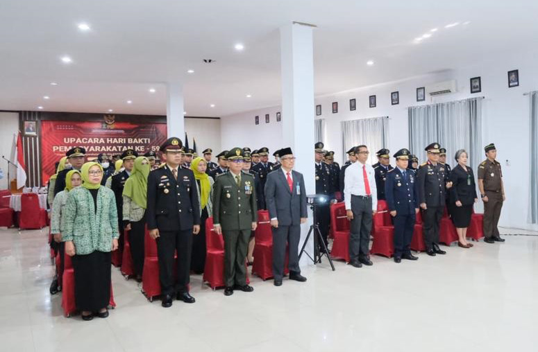 Kanwil Kemenkumham Babel Ikuti Upacara Hari Bakti Pemasyarakatan ke-59