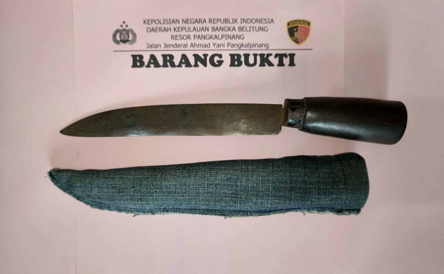 Suami Serang Istri di Toko Bangunan Pangkalpinang Diringkus Buser Naga, Pisau Karat Jadi Barang Bukti