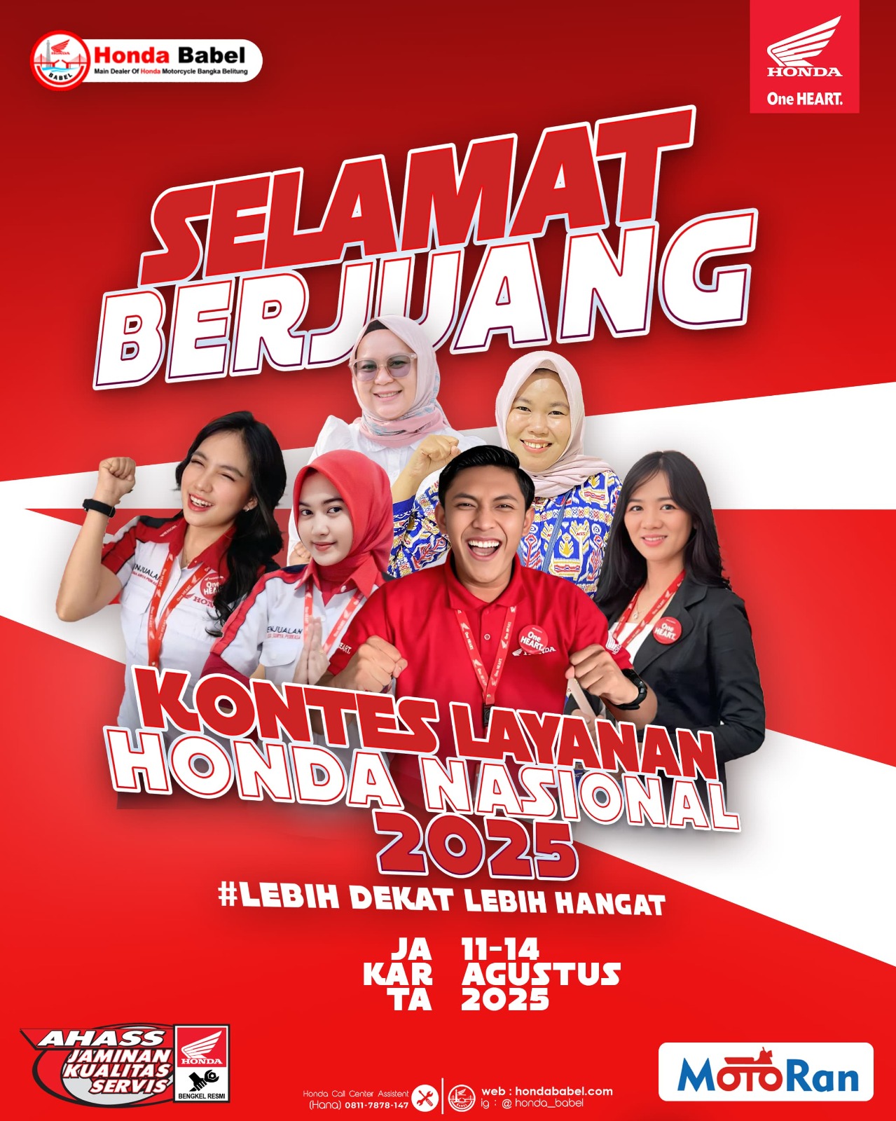 Honda Babel Siap Tampil Terbaik di Kontes Layanan Honda Nasional (KLHN) 2025