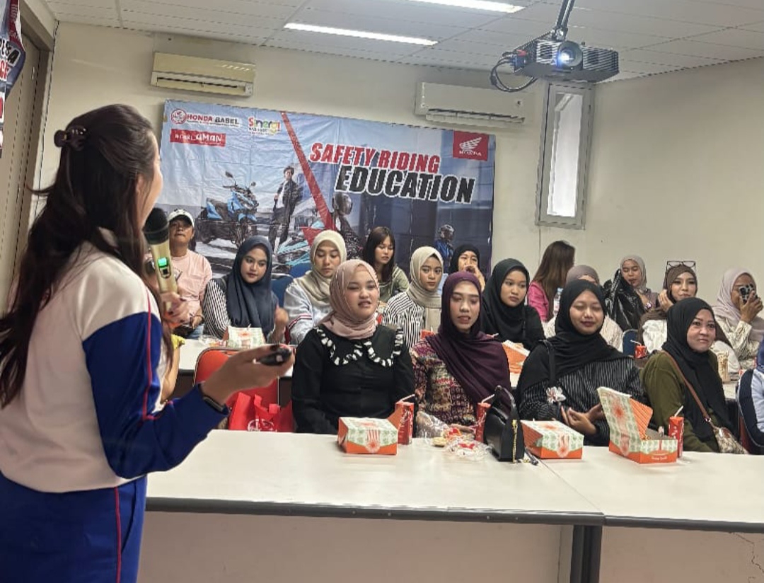 AHM Bersama Honda Babel Gelar Edukasi Safety Riding di PT Smart Research Consultant
