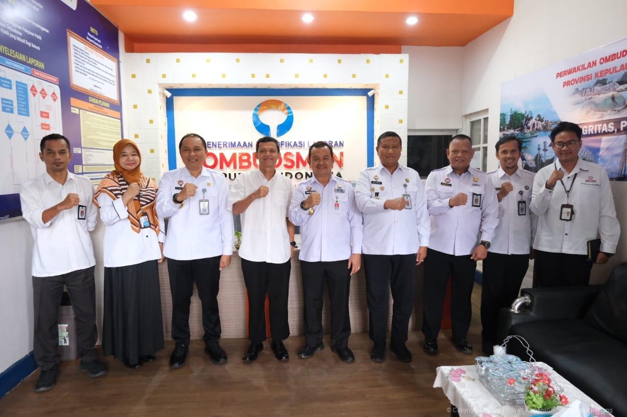 Silaturahmi dan Audiensi Kakanwil Kementerian Hukum Kep. Babel bersama Kepala Perwakilan Ombudsman Kep.Babel