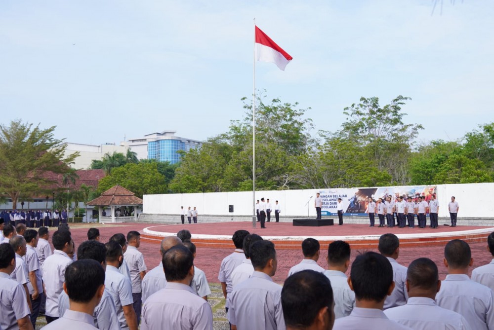 Peringati Hari Kesaktian Pancasila, Ratusan Insan Timah Ikuti Upacara