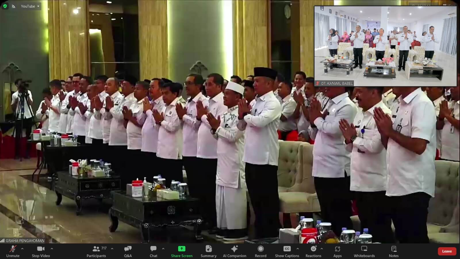 Sambut Bulan Suci Ramadhan, Jajaran Kemenkumham Babel Ikuti Ceramah Ust Das’ad Latif