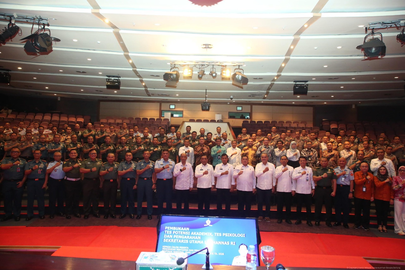 Menuju P4N LXIX, Kanwil Kemenkum Babel Laksanakan Tes Potensi Akademik dan Psikotes di Lemhannas RI