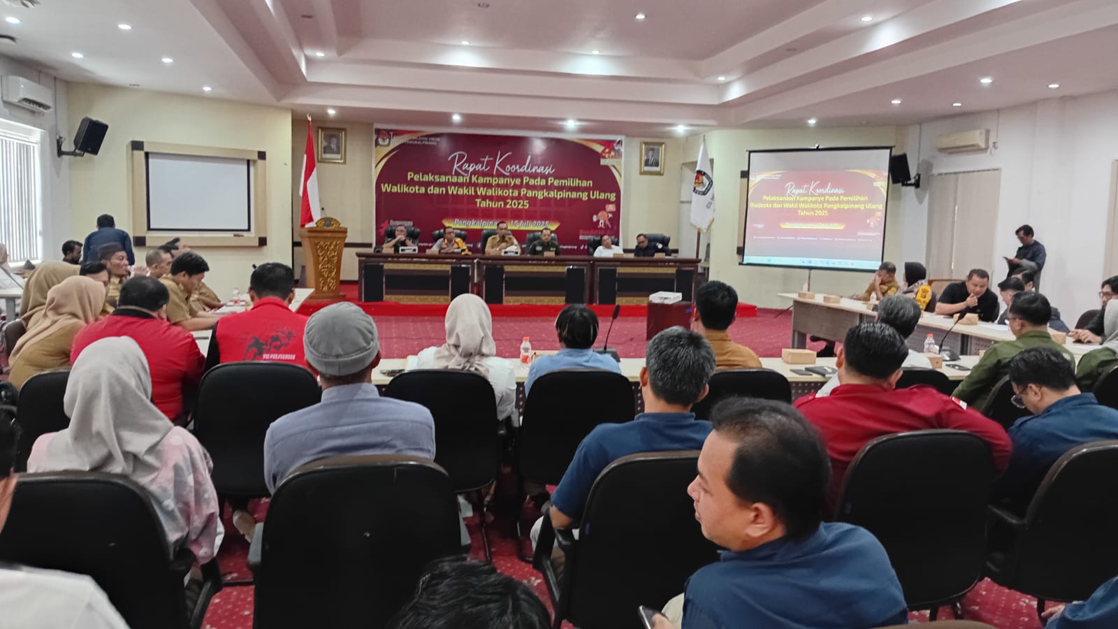Rakor Bersama Setda dan KPU Pangkalpinang Persiapan Kampanye Pilkada Ulang 2025