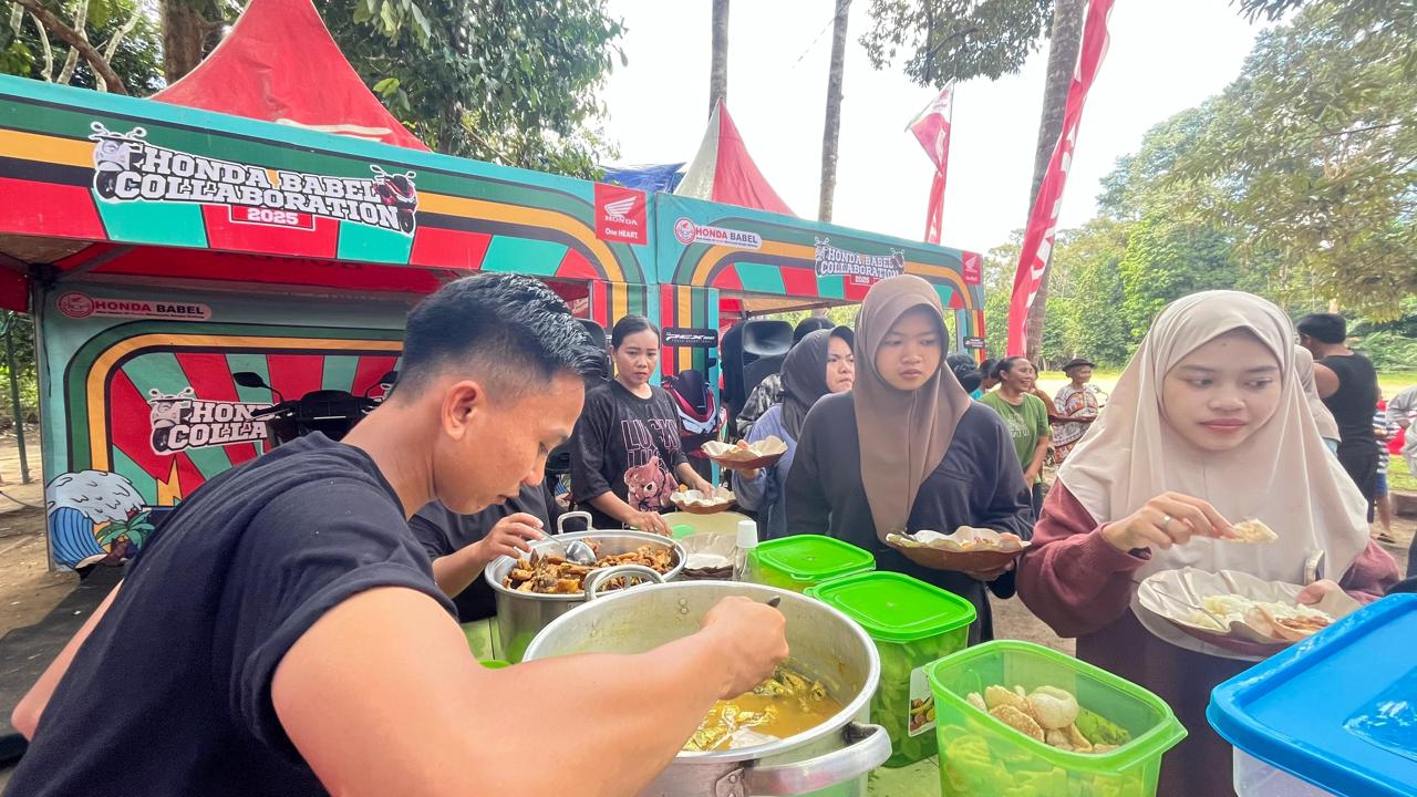 Membangun Kebersamaan dan Kepedulian Sosial, Honda Babel Hadirkan “Makan Besar Bersama” di Bangka Barat