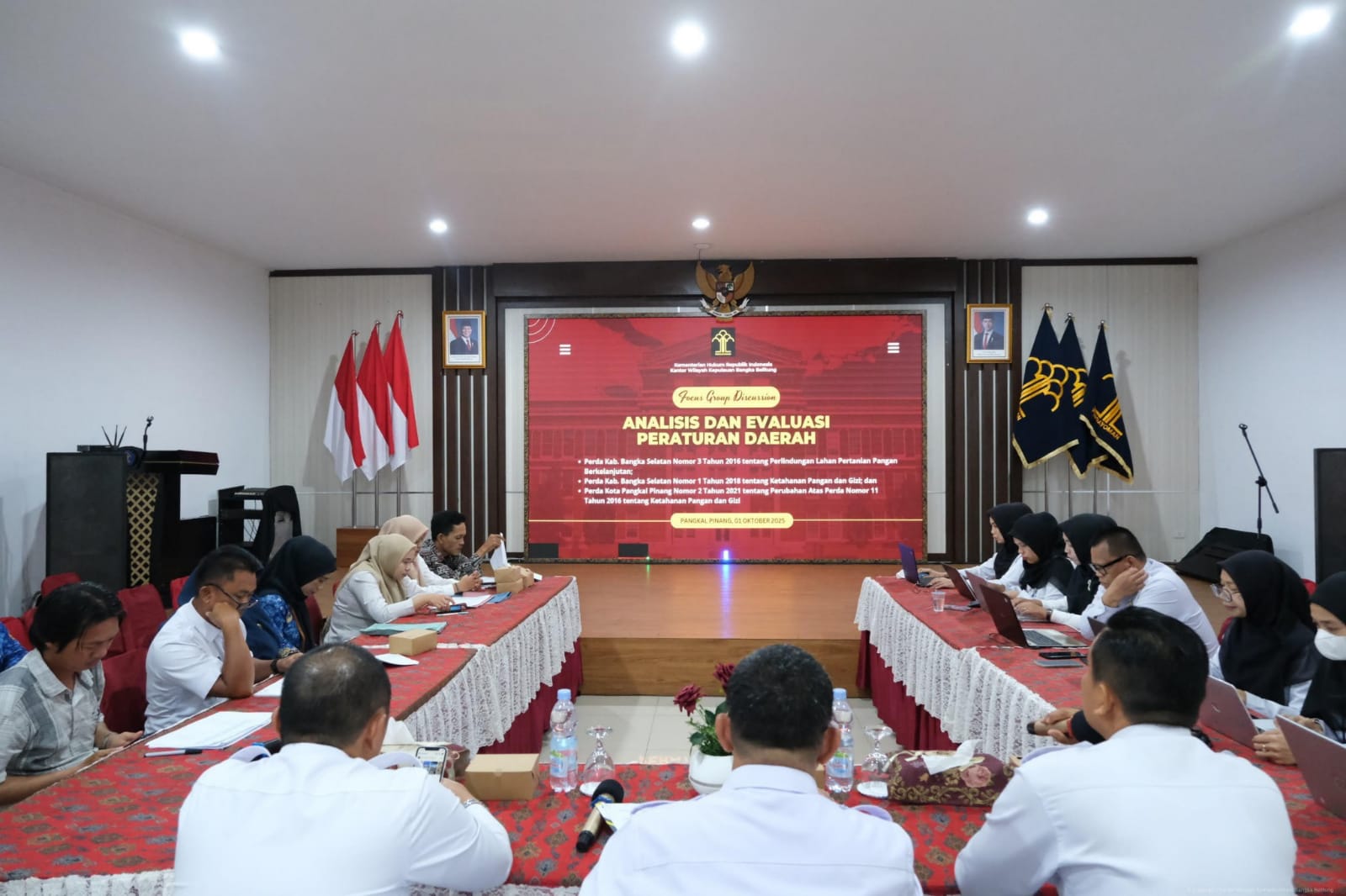Kanwil Kemenkum Babel Gelar FGD Evaluasi Perda Ketahanan Pangan dan Perlindungan Lahan Pertanian