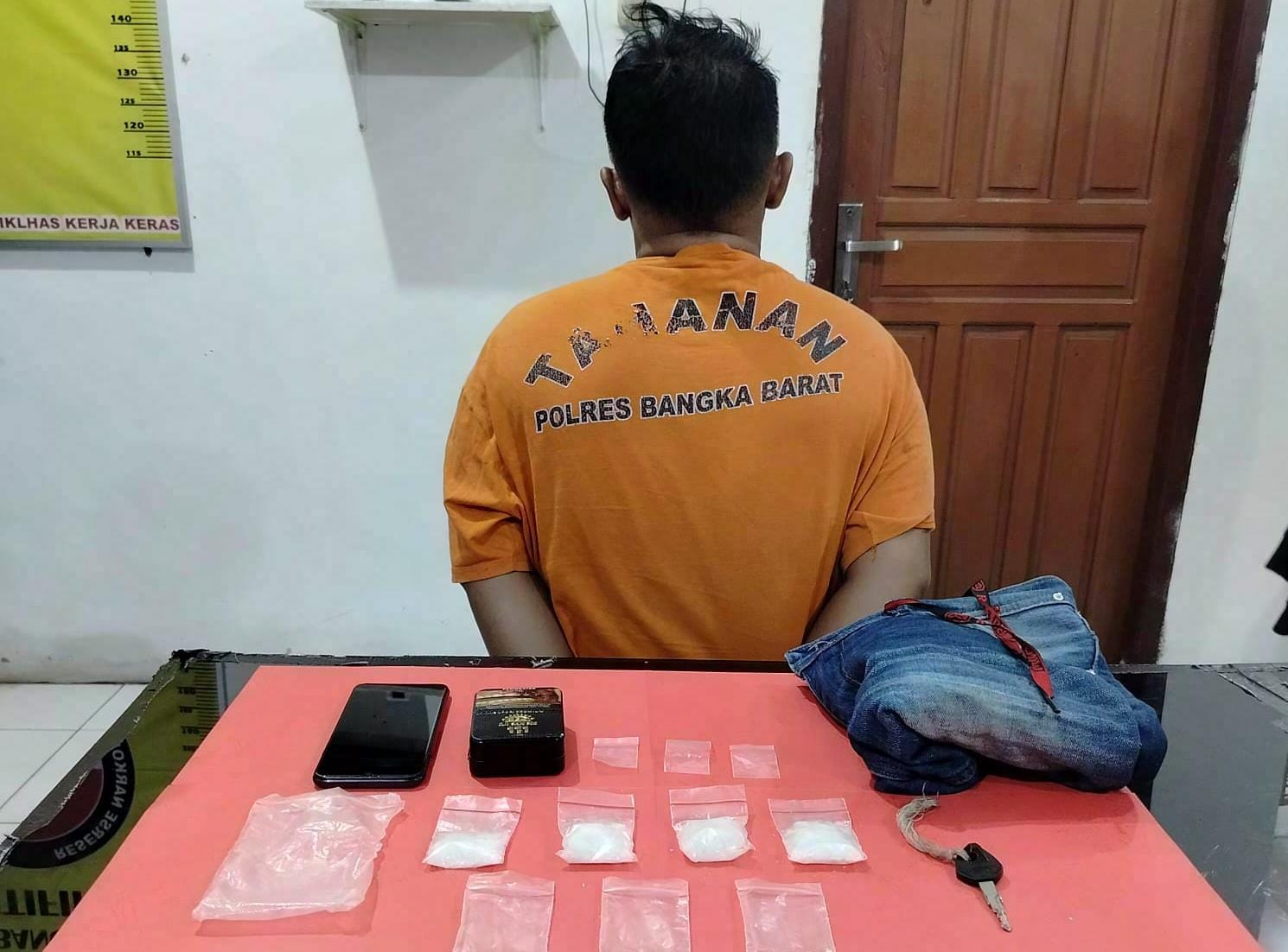Warga Toboali Tertangkap di Mentok, Sat Resnarkoba Dapatkan Paket Sabu Dalam Kotak Rokok