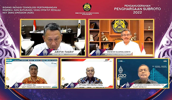 PT Timah Tbk Raih Penghargaan Subroto 2022