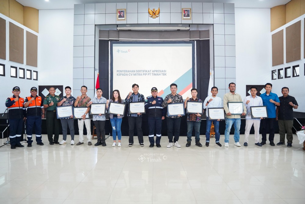 Apresiasi Kinerja Mitra Usaha Penambangan, PT Timah Berikan Penghargaan kepada Mitra Usaha Terbaik