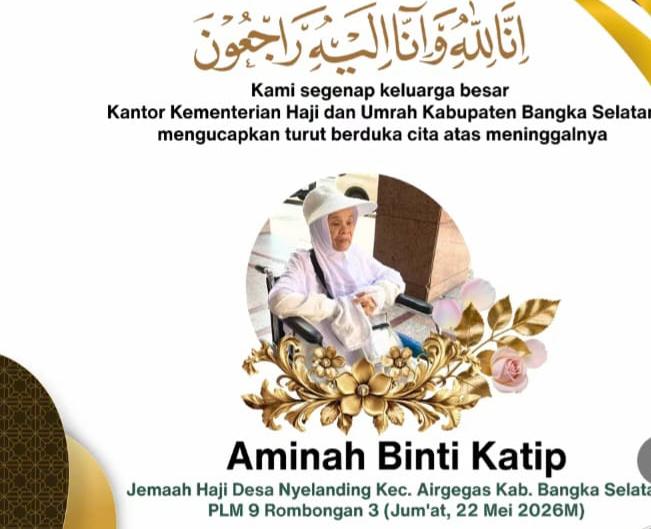 1 Jamaah Haji Babel Kloter 9 Wafat  di Makkah