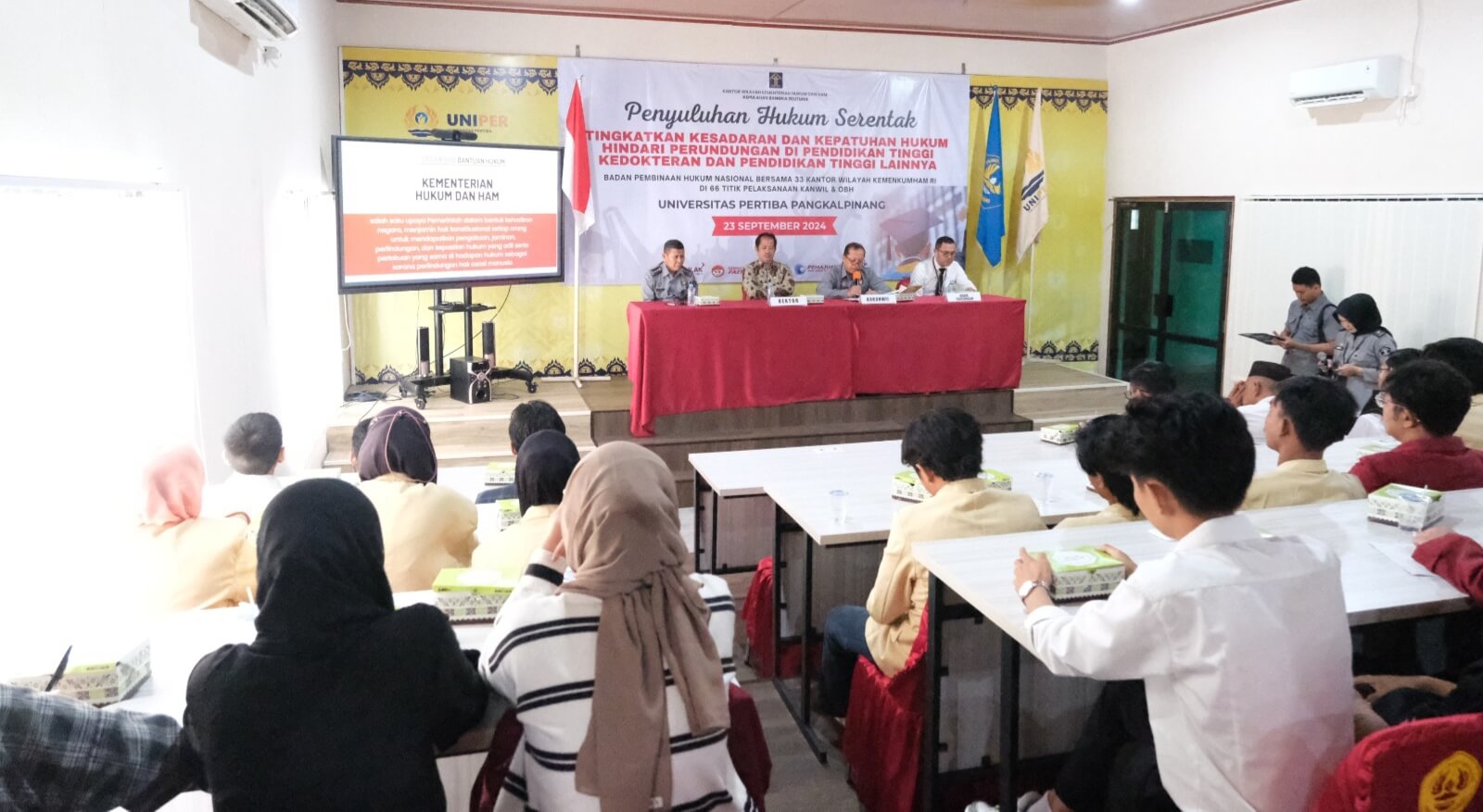 Hindari Perundungan di Dunia Pendidikan, Kemenkumham Babel Gelar Penyuluhan Hukum di Universitas Pertiba