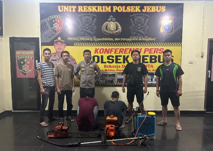 Bongkar Pondok Kebun, DA Dan JU Diringkus Polsek Jebus