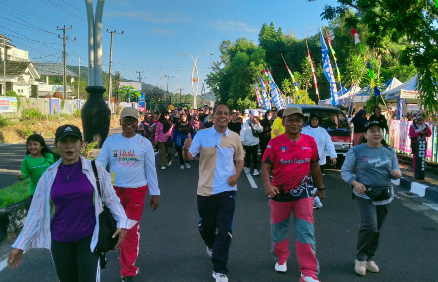 Rayakan Waisak 2569, Permabudhi Bangka Gelar Jalan Sehat & Senam Bersama