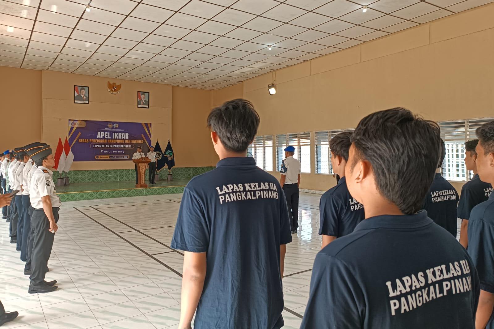 Lapas Pangkalpinang Gelar Apel Ikrar, Komitmen Zero Halinar dan Bebas Narkoba   