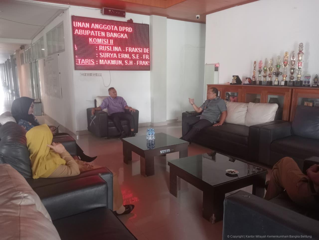 Kanwil Kemenkum Babel Perkuat Koordinasi Pembentukan dan Harmonisasi Produk Hukum Daerah di Kabupaten Bangka