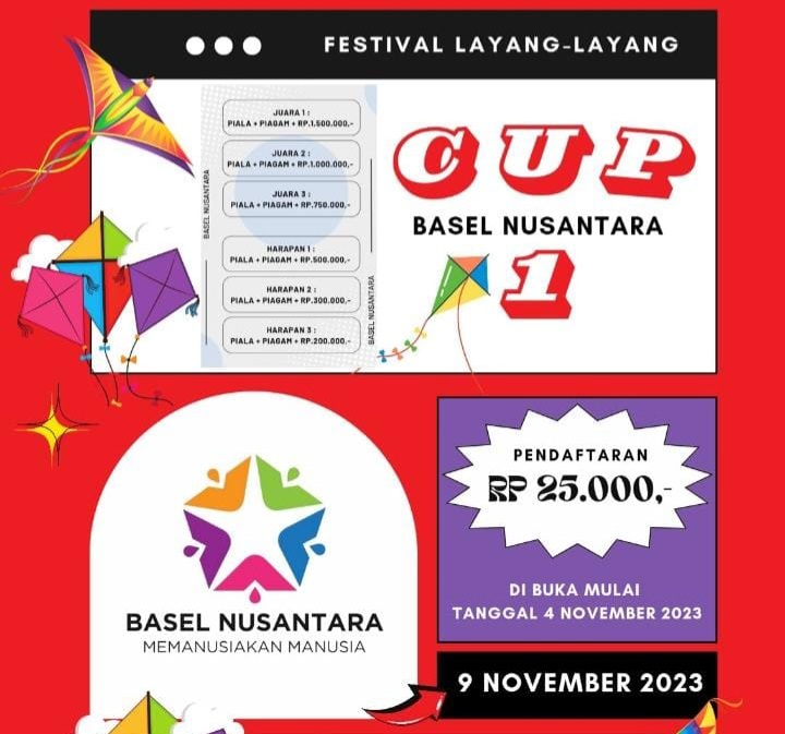 Ada Lomba Layang-layang Basel Nusantara Cup, Catat Tanggalnya 