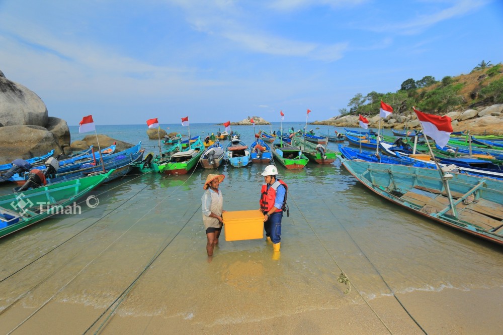 Dukung Program CSR Perekonomian Nelayan Lewat, PT Timah Bantu Alat Tangkap Hingga Jaminan Sosial untuk Nelayan