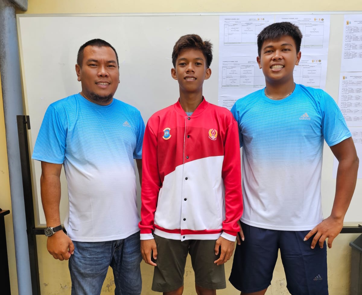 Tobi'i Bangga Dua Petenis Junior Pangkalpinang Lolos ke Semifinal Porprov