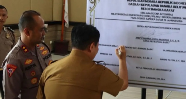 Polres Bangka Barat Deklarasikan Zona Integritas Menuju WBK dan WBBM
