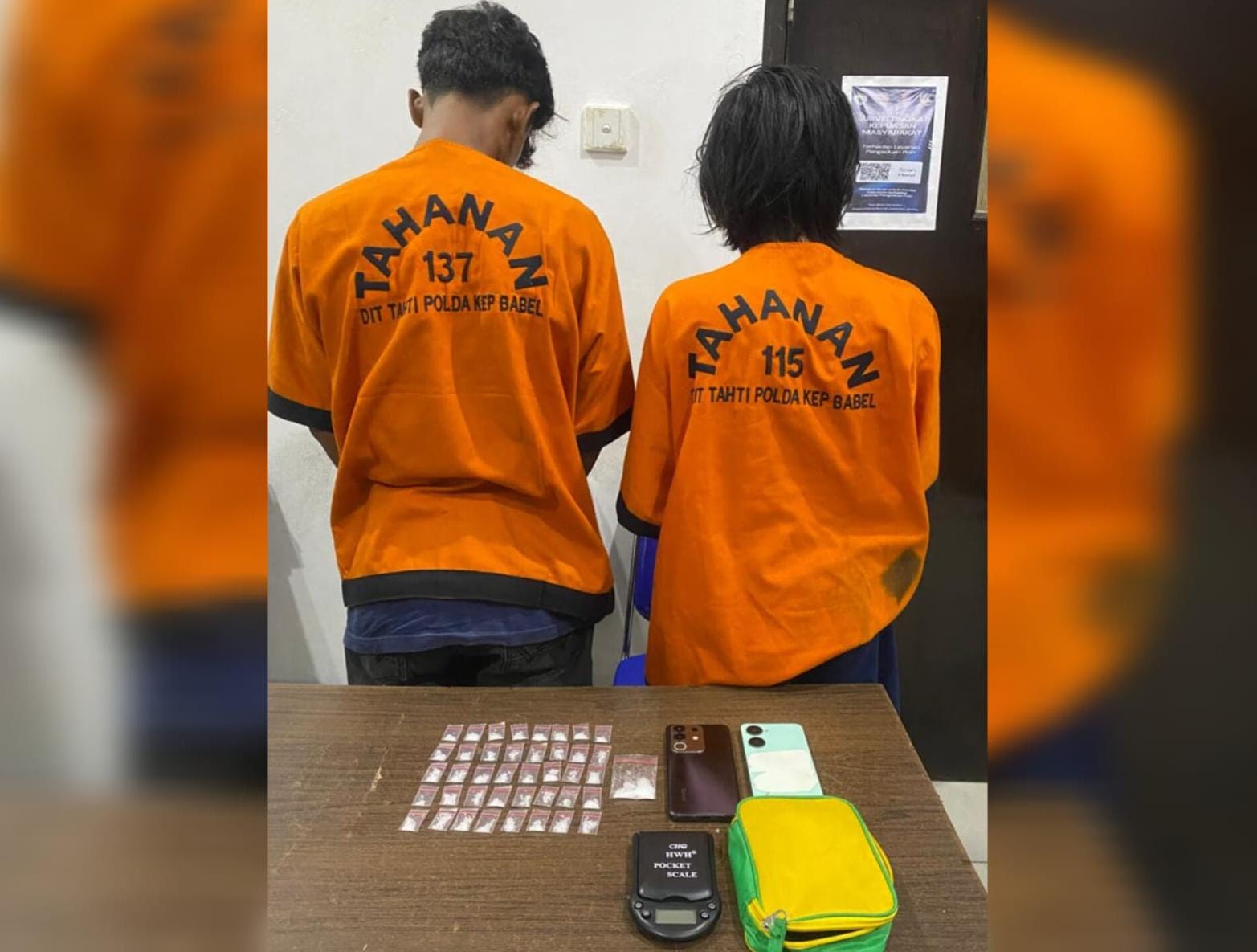 Kedapatan Simpan Puluhan Klip Sabu di Kontrakan, Dua Pemuda Diringkus Ditresnarkoba Polda Babel