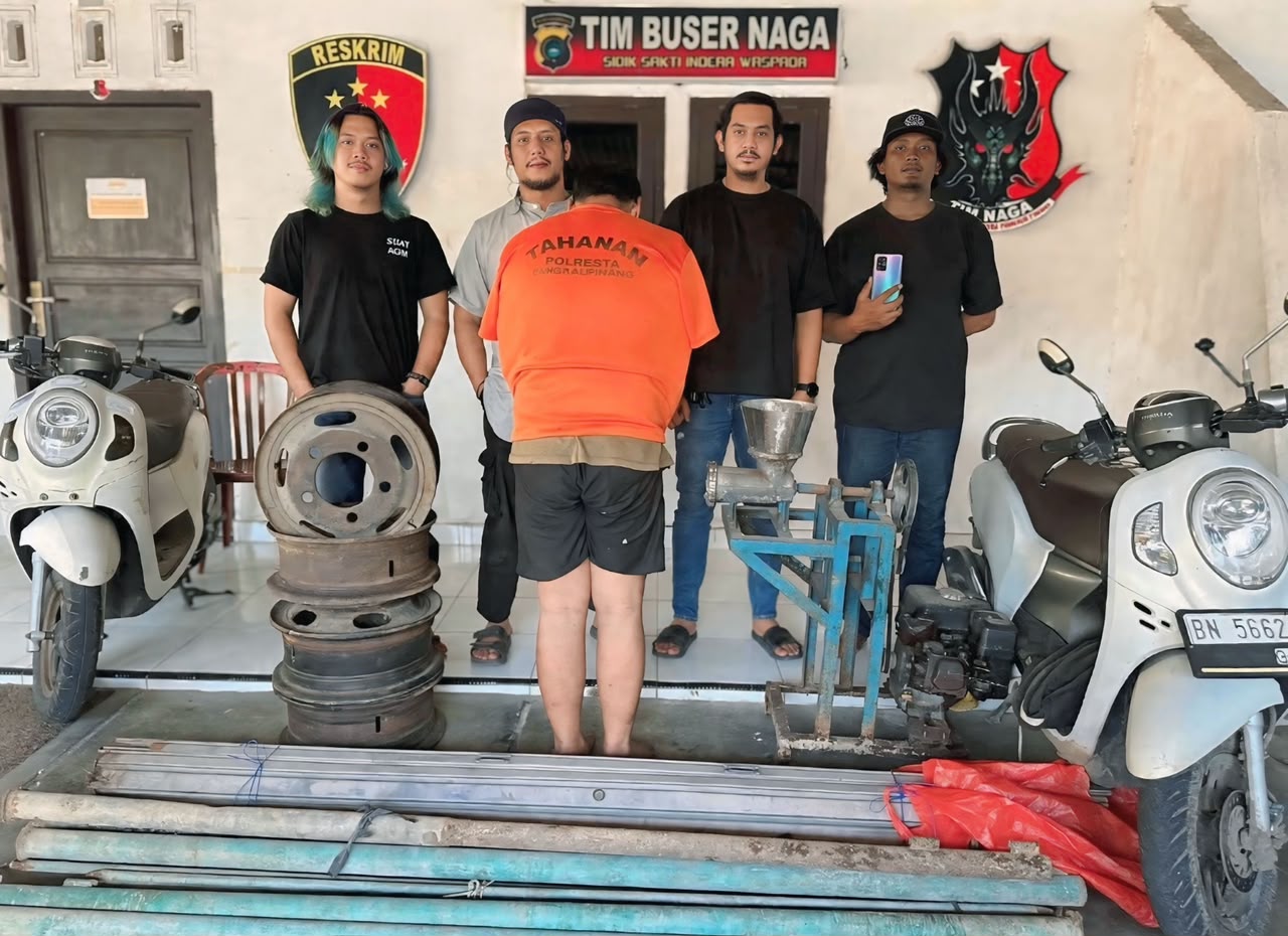 Buser Naga Tangkap Pelaku Pencurian di 5 TKP Pangkalpinang