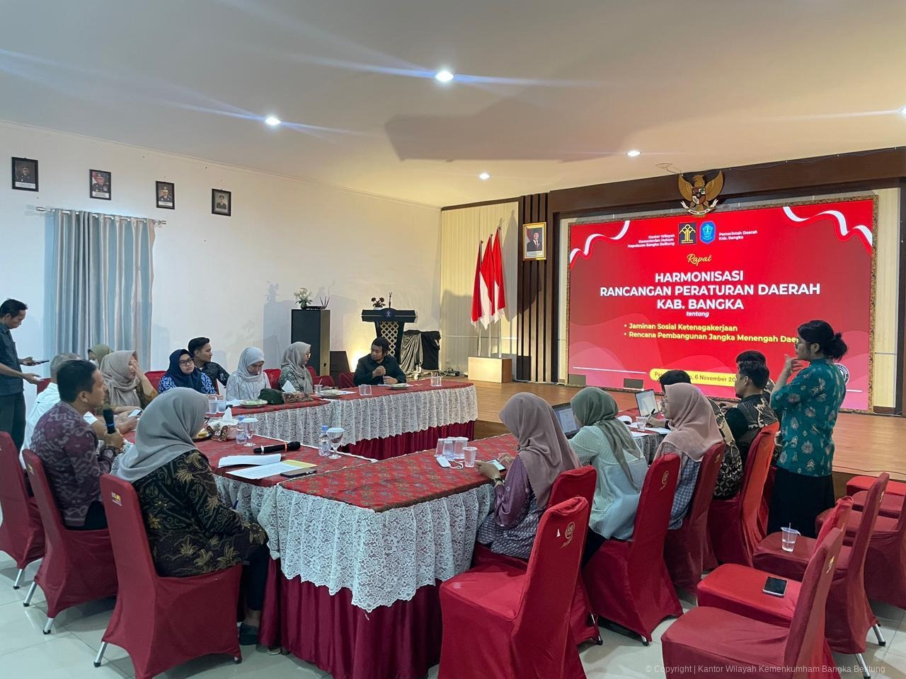 Kanwil Kemenkum Babel Harmonisasikan Dua Raperda Kabupaten Bangka