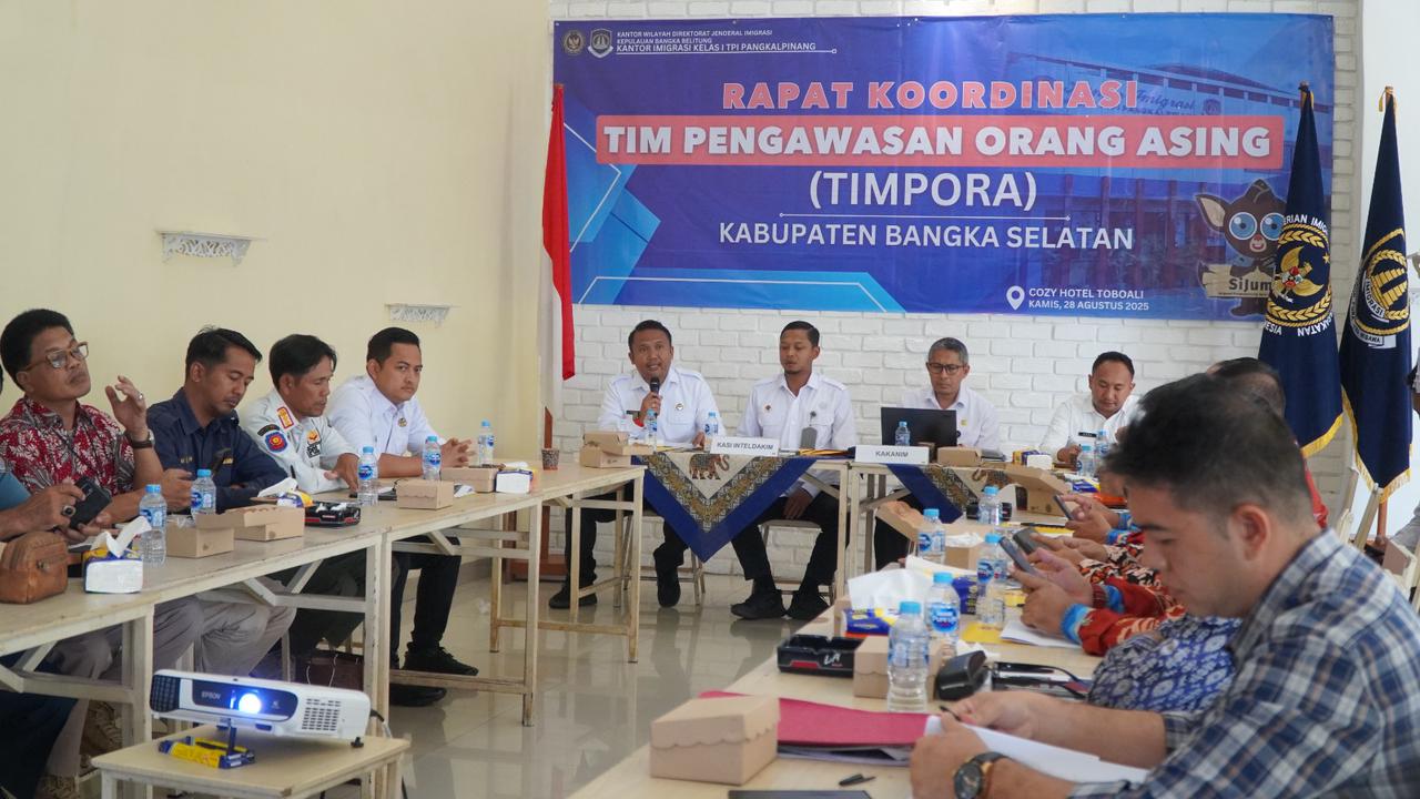 Bahas Isu Aktual, Imigrasi Pangkalpinang Gelar Rakor TIMPORA di Kabupaten Bangka Selatan