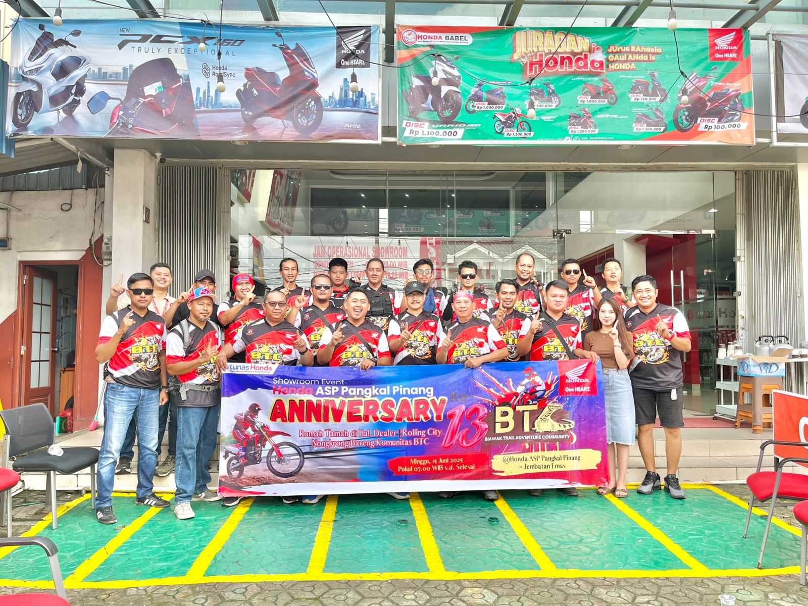 Honda Babel Rayakan Kebersamaan Biawak Trail Adventure Community (BTC) yang ke-13