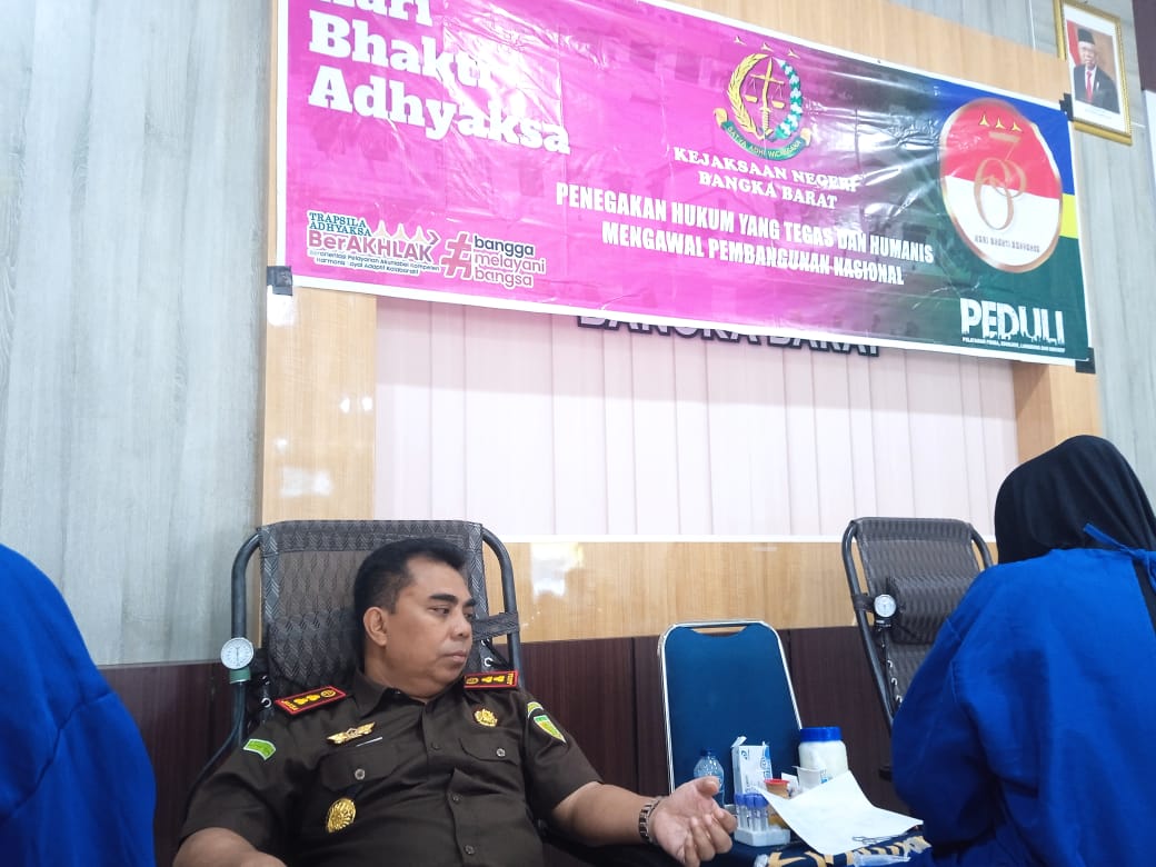 HUT Adhyaksa ke 63, Kejari Babar Gelar Donor Darah