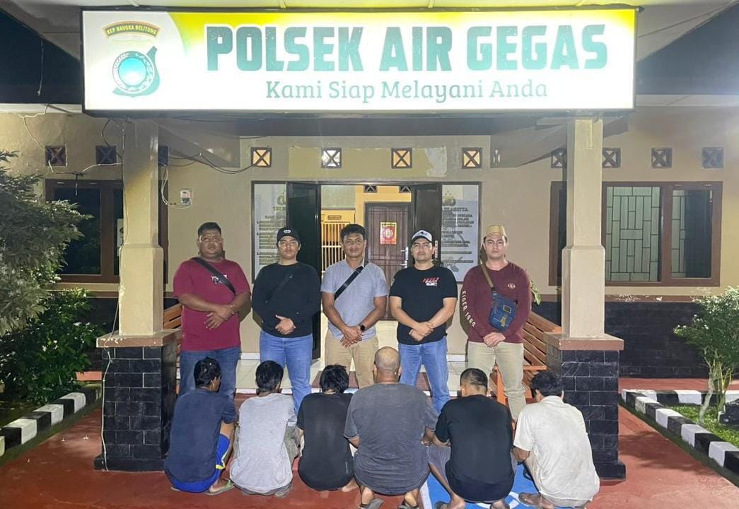 Polsek Airgegas Amankan Enam Pemuda Asal Bateng Curi Mesin Pompa Air, Kerugian Puluhan Juta 