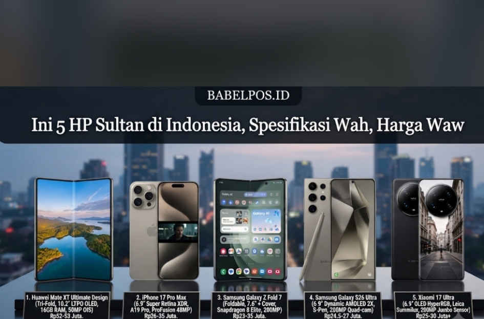Ini 5 HP Sultan di Indonesia, Spesifikasi Wah, Harga Waw!! 