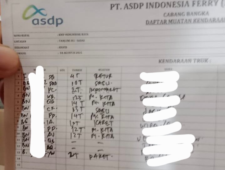 Kembali, 15 Truk Timah dari Belitung Menuju Bangka, Sore Ini Tiba di Sadai 