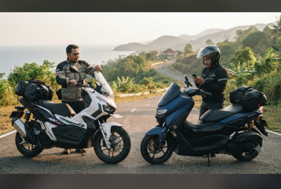 Kamu Mau Touring Pakai Skutik? Pilih Honda ADV atau Yamaha NMAX, Ini Perbandingannya  ​