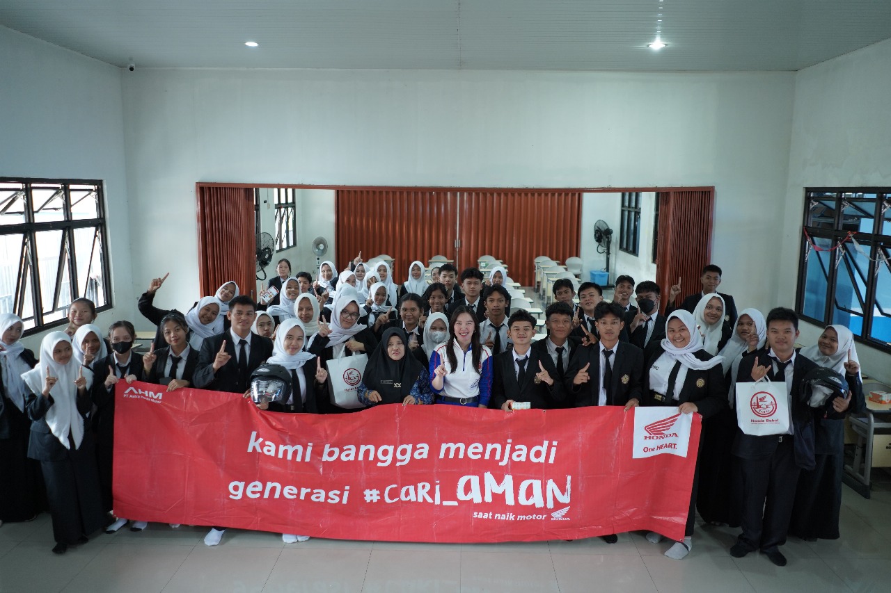 Honda Babel Gelar Edukasi Safety Riding di SMKN 1 Pangkalpinang